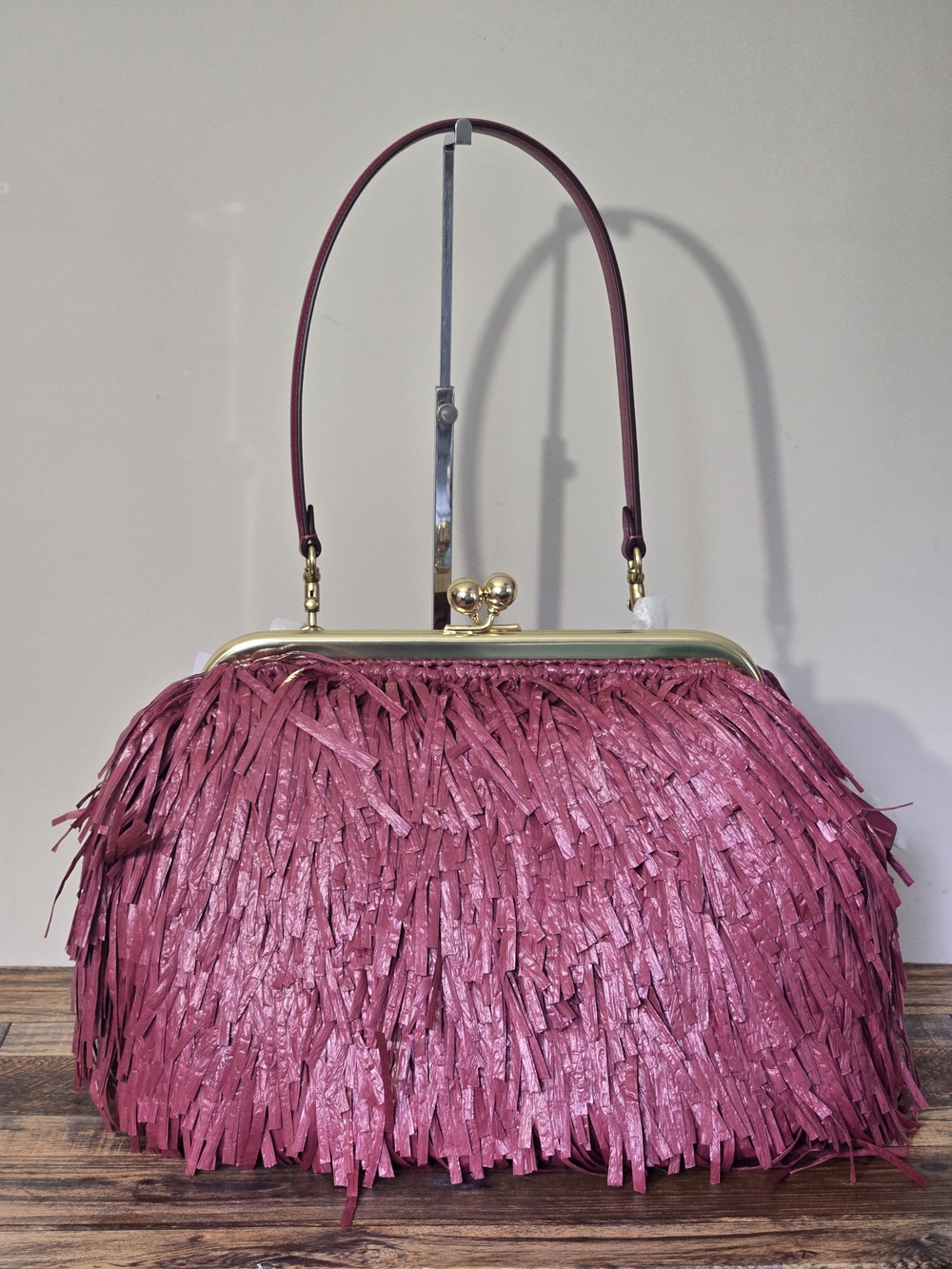NWT Coach Kisslock Straw Frame Bag 27